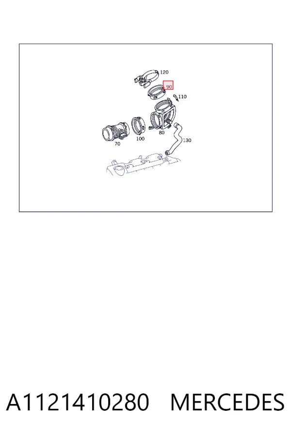 Cano derivado de ar A1121410280 Mercedes