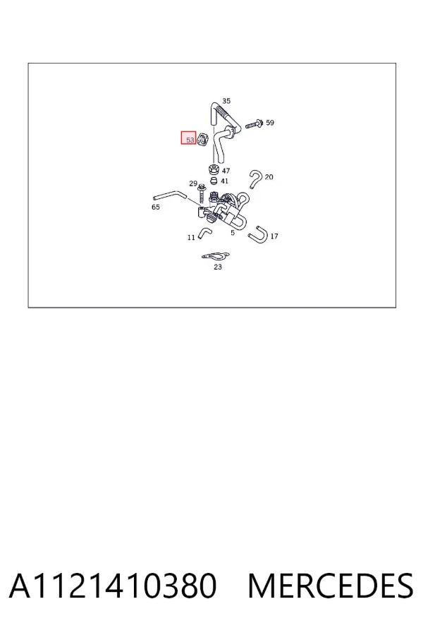 Vedante de válvula EGR de recirculação A1121410380 Mercedes