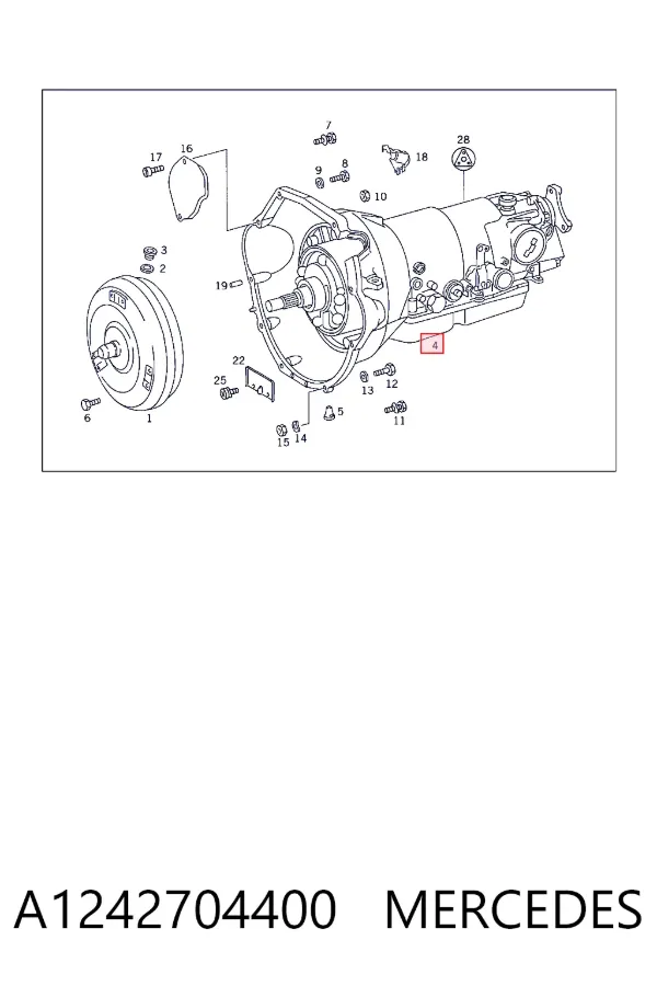 Caixa Automática de Mudança montada A1242704400 Mercedes