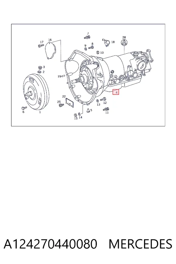 Caixa Automática de Mudança montada A124270440080 Mercedes