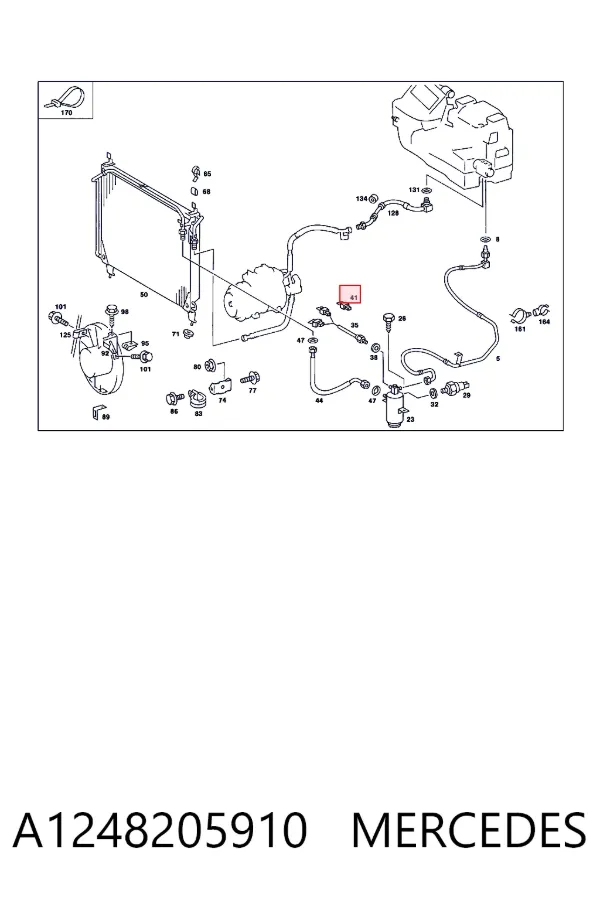Sensor de pressão absoluta de aparelho de ar condicionado A1248205910 Mercedes