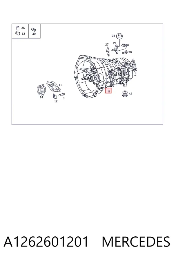 Caixa de Mudança montada (caixa mecânica de velocidades) A1262601201 Mercedes