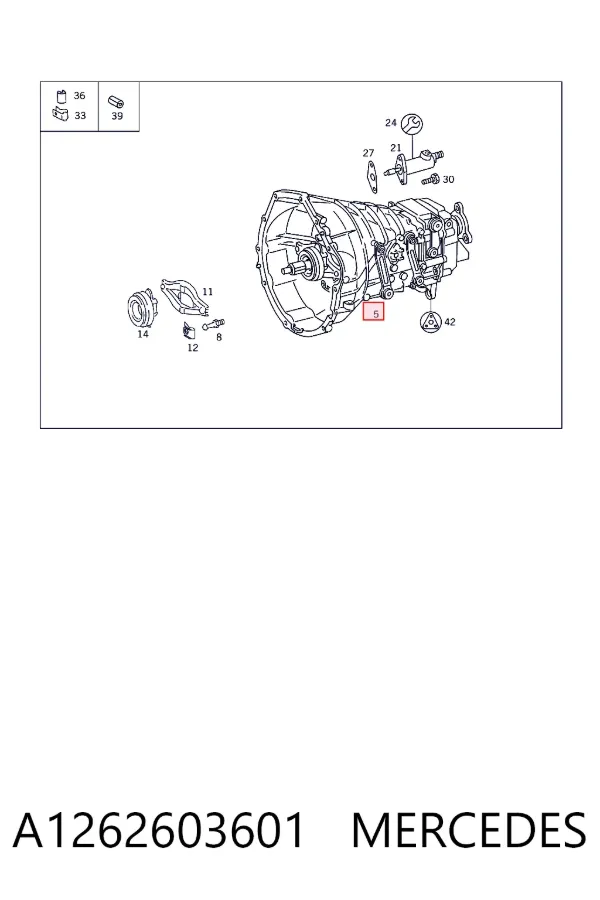 Caixa de Mudança montada (caixa mecânica de velocidades) A1262603601 Mercedes