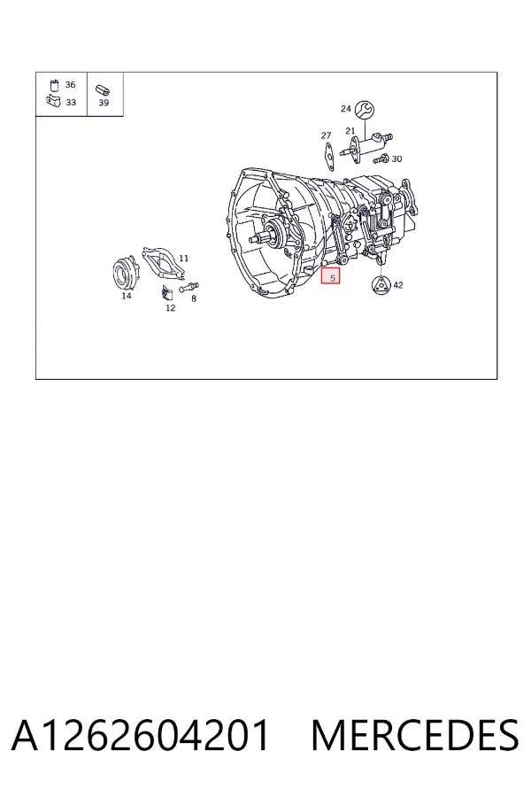 Caixa de Mudança montada (caixa mecânica de velocidades) A1262604201 Mercedes