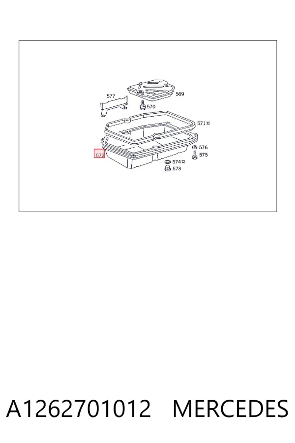 Cárter da Caixa Automática de Mudança A1262701012 Mercedes