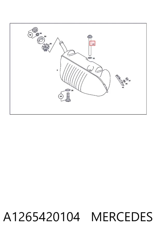 Sensor do nível de combustível no tanque A1265420104 Mercedes
