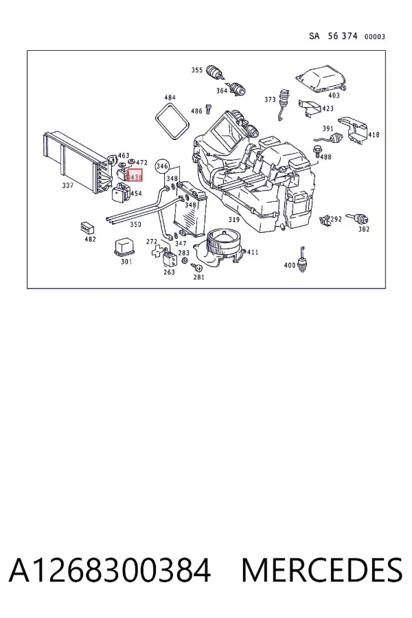 Válvula TRV de aparelho de ar condicionado A1268300384 Mercedes