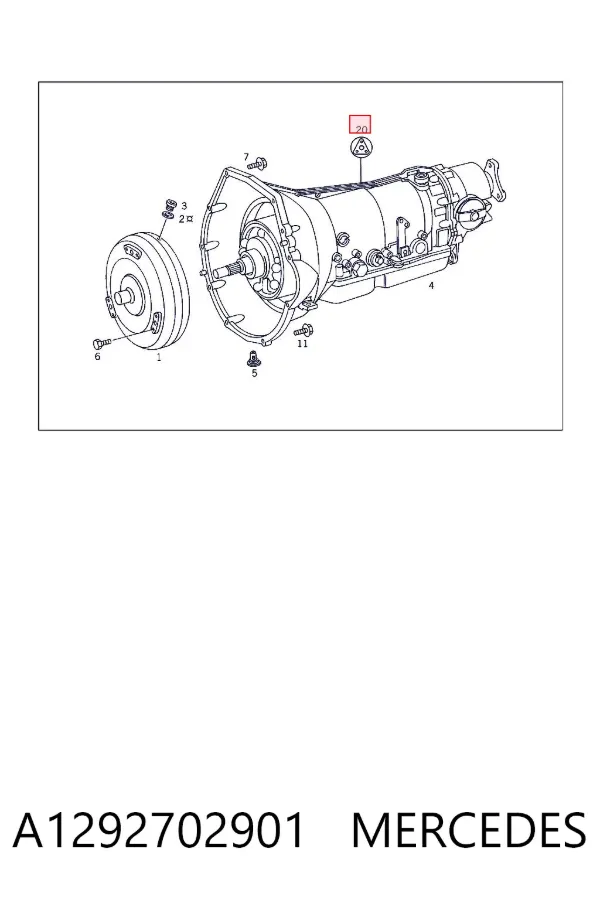 Kit de reparação da Caixa Automática de Mudança A1292702901 Mercedes