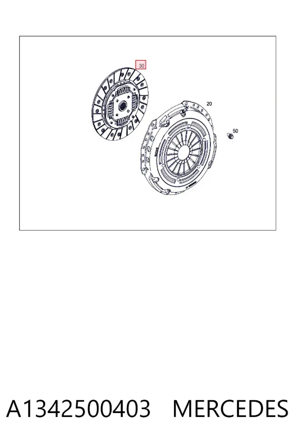 Disco de embraiagem A1342500403 Mercedes