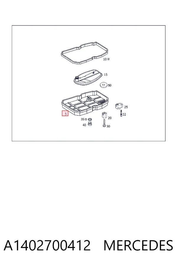 Cárter da Caixa Automática de Mudança A1402700412 Mercedes