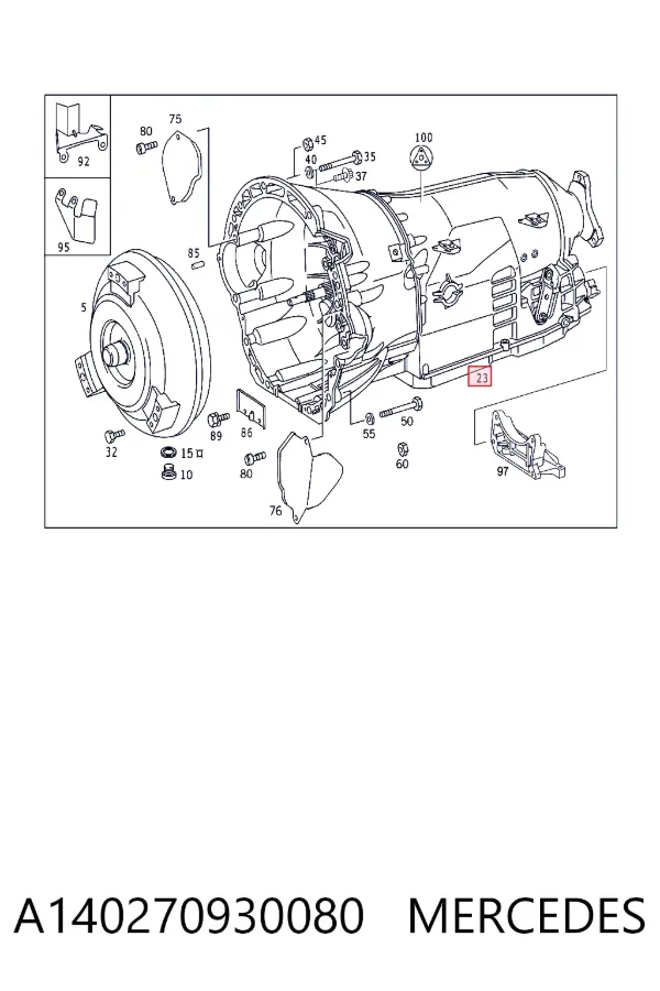 Caixa Automática de Mudança montada A140270930080 Mercedes