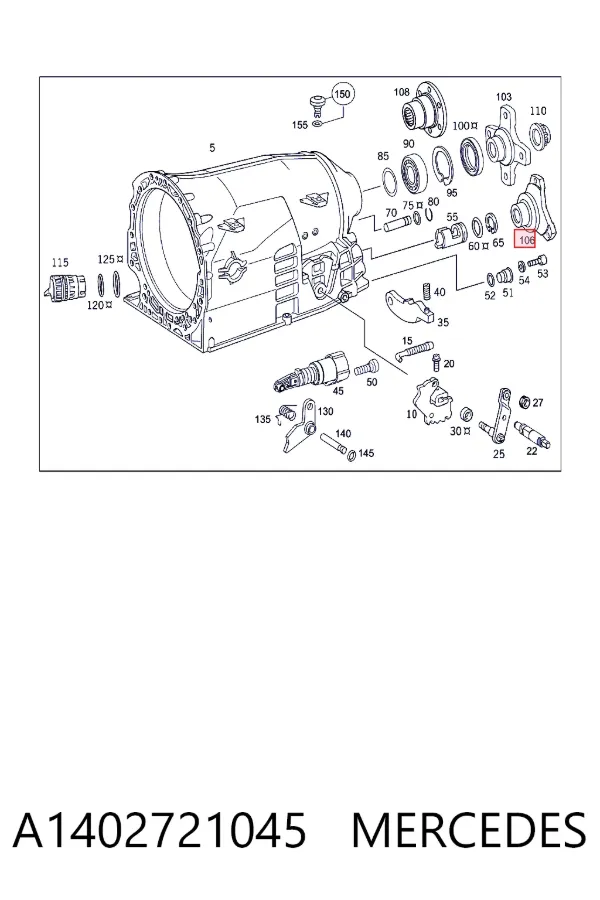 Flange traseiro da Caixa Automática de Mudança/Caixa Mecânica de Mudança A1402721045 Mercedes