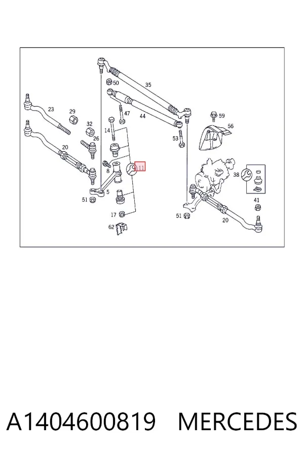 Kit de reparação do braço oscilante de pêndulo A1404600819 Mercedes