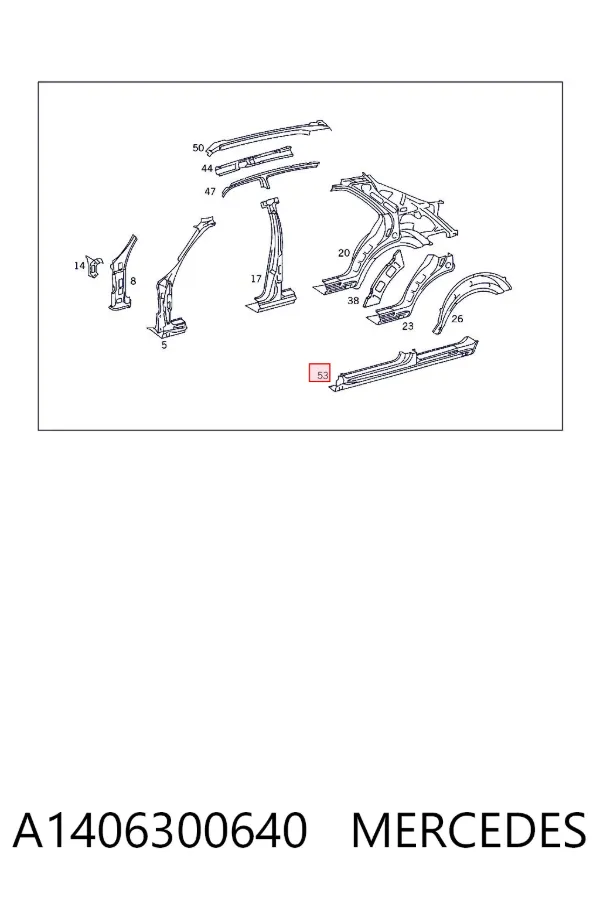 Acesso externo direito A1406300640 Mercedes