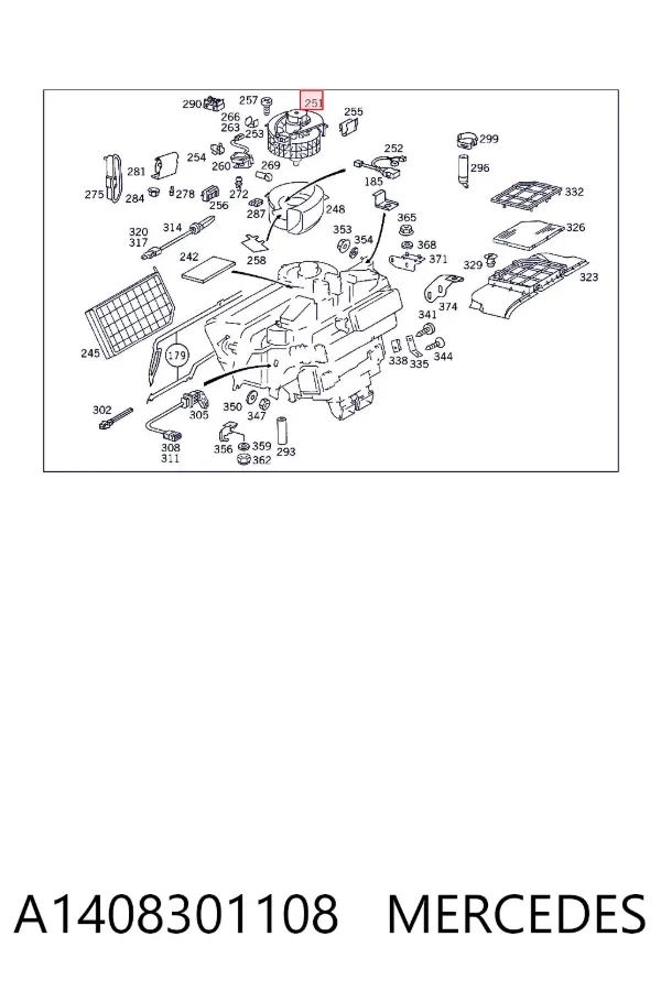 Motor de ventilador de forno (de aquecedor de salão) A1408301108 Mercedes