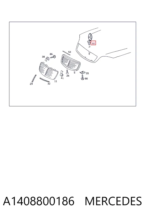 Emblema da capota A1408800186 Mercedes
