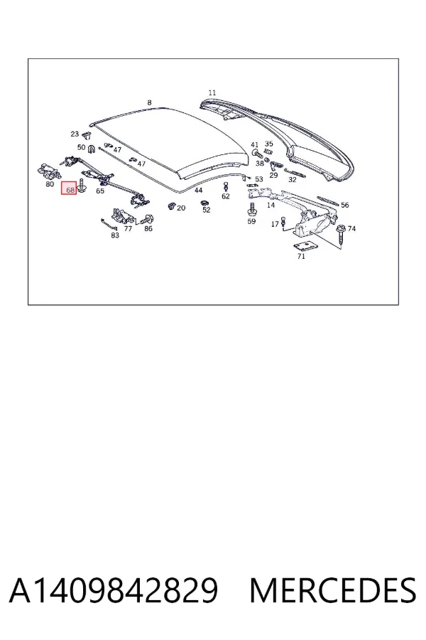 Parafuso de panela de motor A1409842829 Mercedes