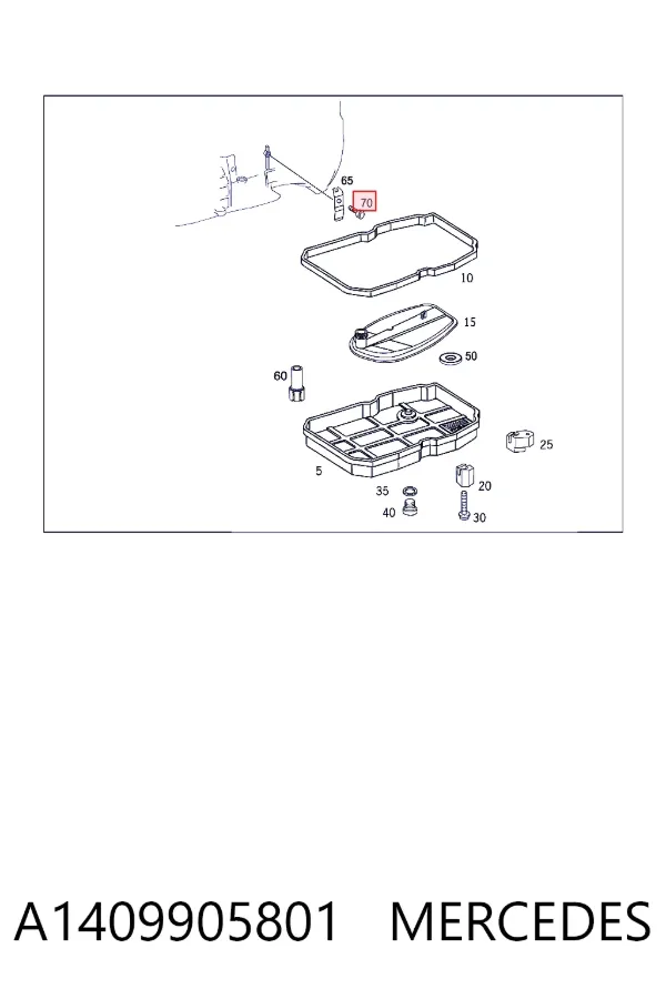 Parafuso de panela de motor A1409905801 Mercedes