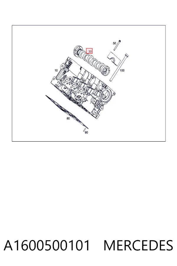 Árvore distribuidora de motor A1600500101 Mercedes