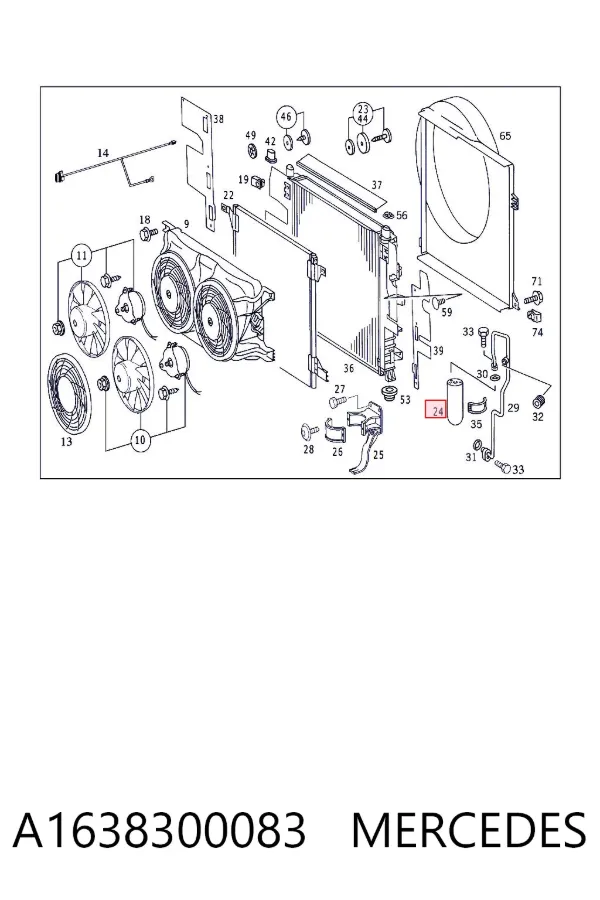 Tanque de recepção do secador de aparelho de ar condicionado A1638300083 Mercedes