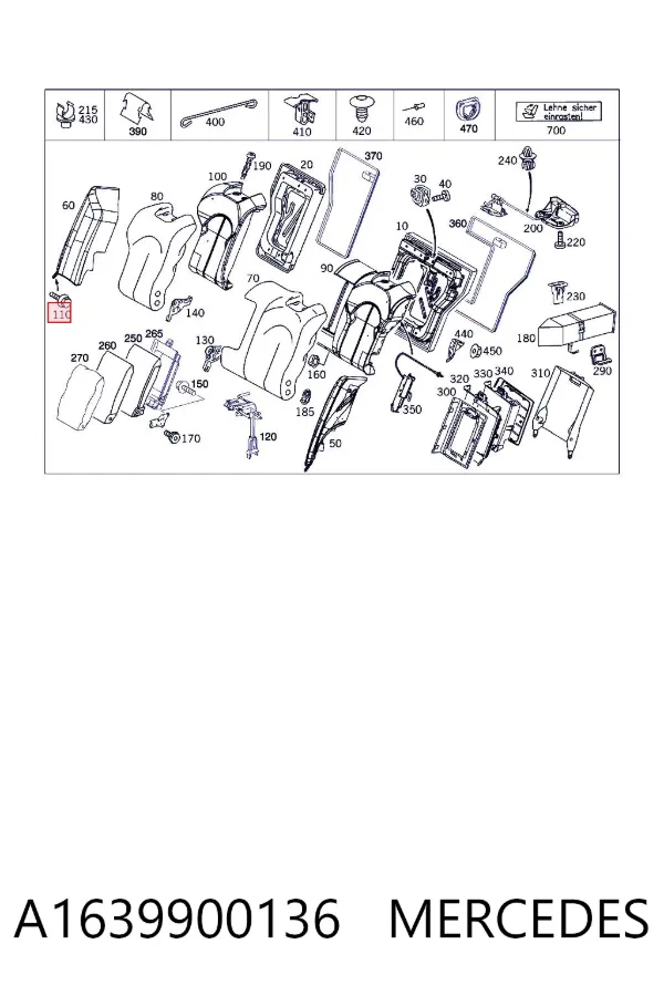 Parafuso A1639900136 Mercedes