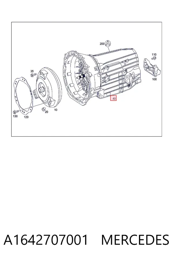 Caixa Automática de Mudança montada A1642707001 Mercedes