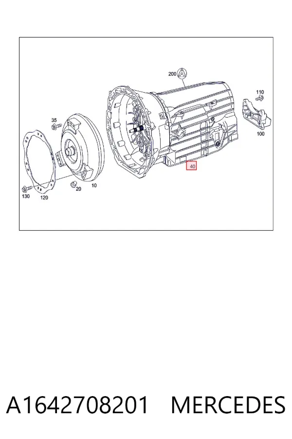 Caixa Automática de Mudança montada A1642708201 Mercedes