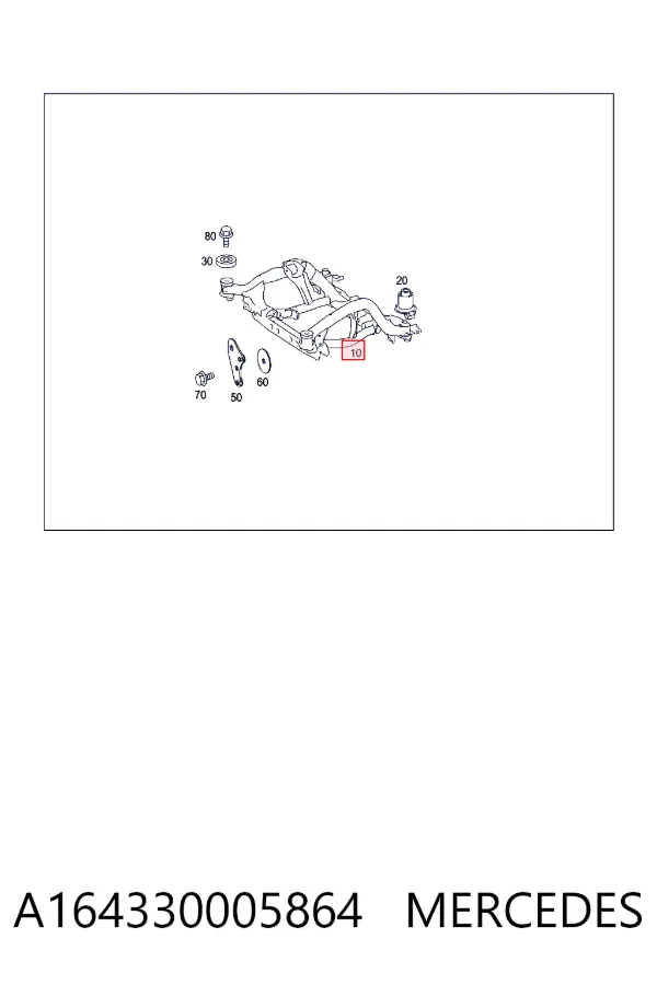 Viga de suspensão dianteira (plataforma veicular) Mercedes ML/GLE W164