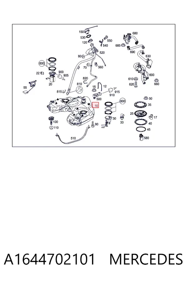 Tanque de combustível Mercedes ML/GLE W164