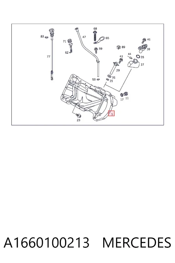 Panela de óleo de cárter do motor A1660100213 Mercedes