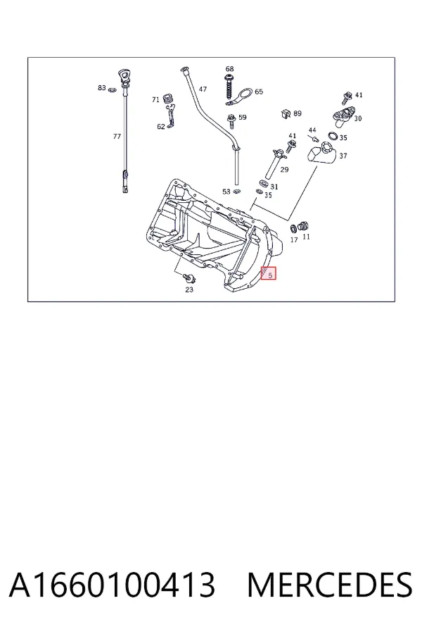 Panela de óleo de cárter do motor A1660100413 Mercedes