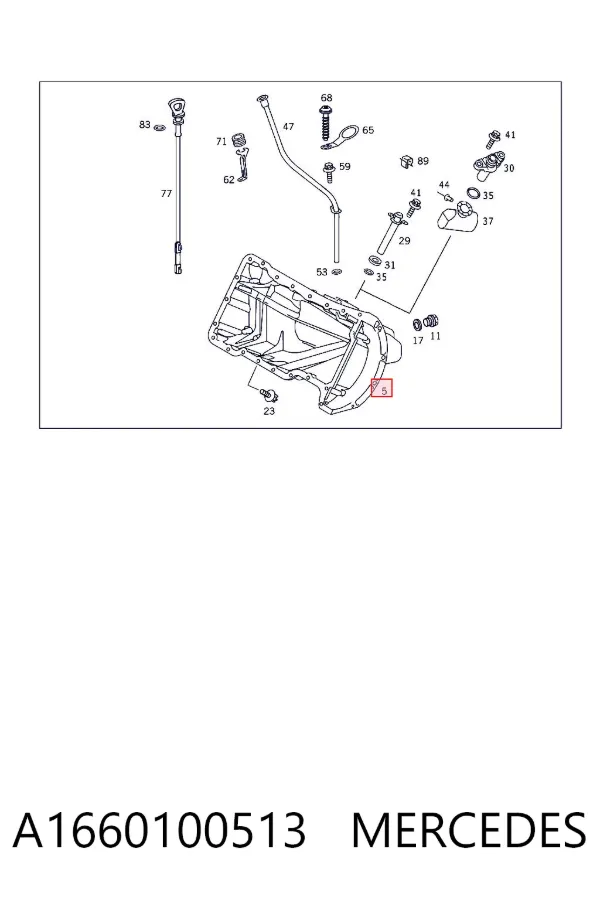 Panela de óleo de cárter do motor A1660100513 Mercedes