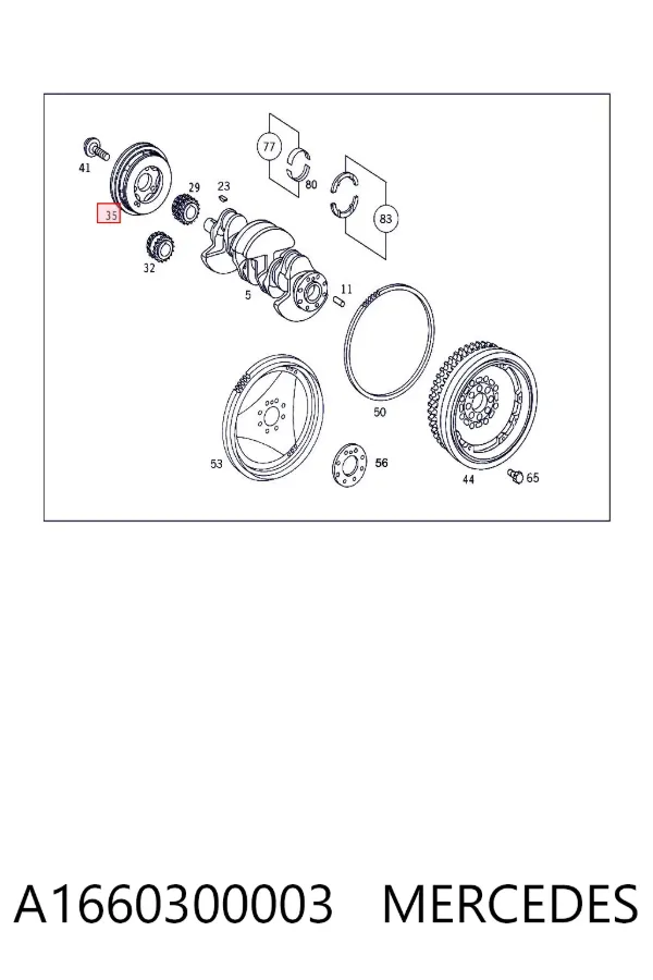 Polia de cambota A1660300003 Mercedes