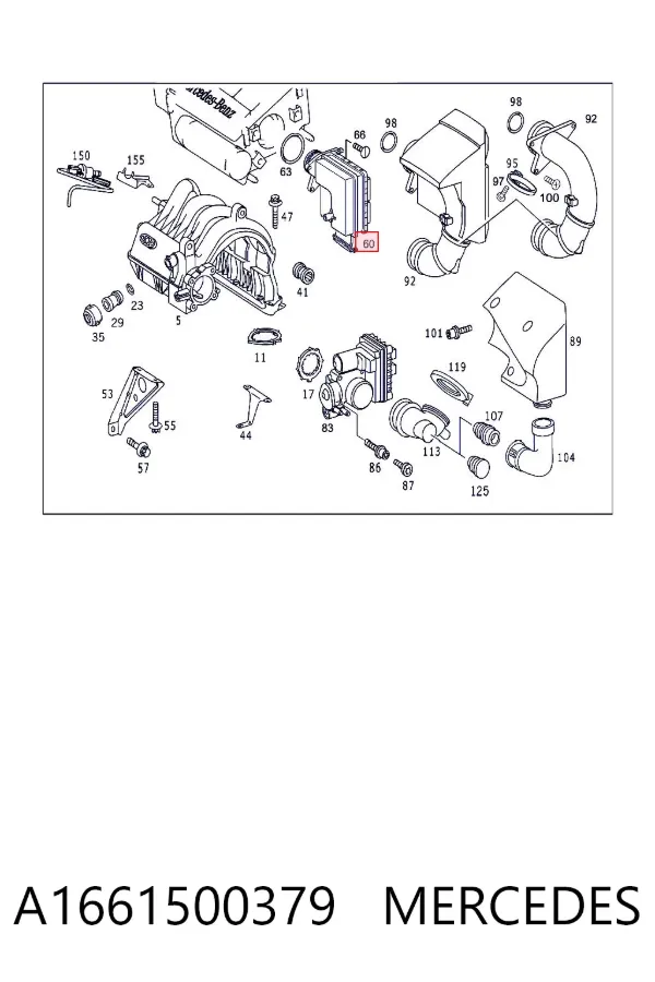 Módulo de direção (Centralina eletrônica) de motor A1661500379 Mercedes