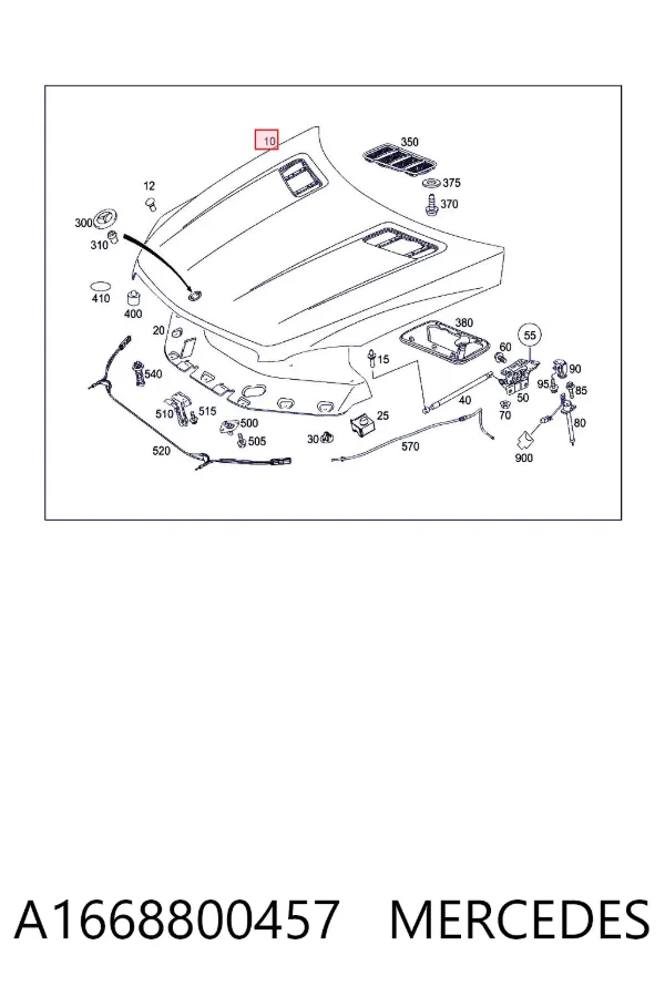 Capota A1668800457 Mercedes