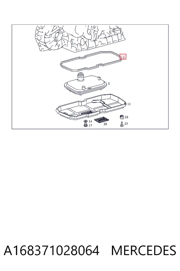 Vedante de panela da Caixa Automática de Mudança/Caixa Mecânica de Mudança A168371028064 Mercedes