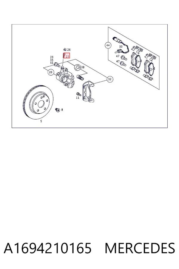 Tubo de ligação de bombeio de suporte do freio dianteiro A1694210165 Mercedes
