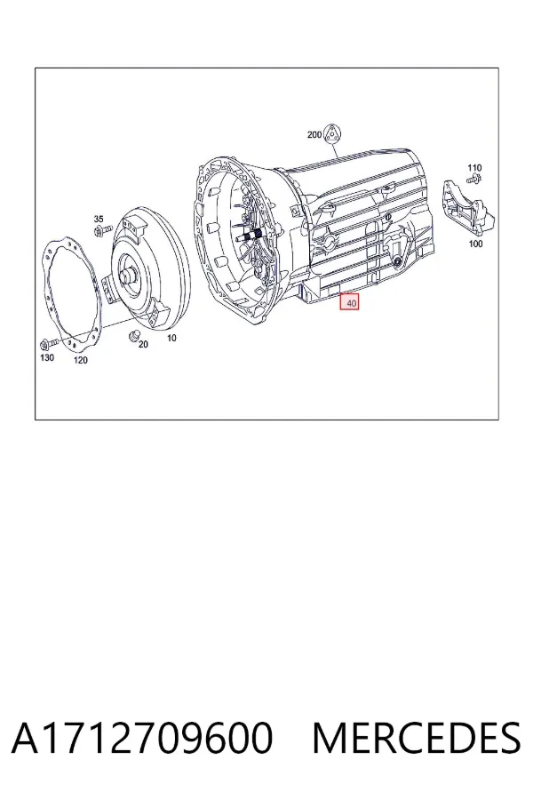 Caixa Automática de Mudança montada A1712709600 Mercedes