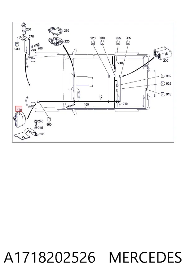 Sino sonoro de sinalização A1718202526 Mercedes