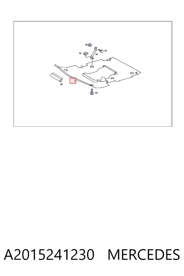 Proteção de motor, de panela (da seção de motor) A2015241230 Mercedes