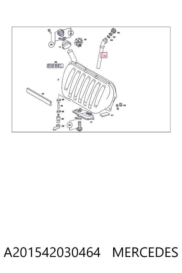 Sensor do nível de combustível no tanque A201542030464 Mercedes