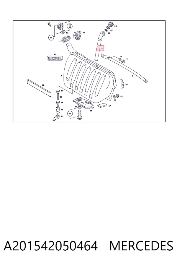 Sensor do nível de combustível no tanque A201542050464 Mercedes