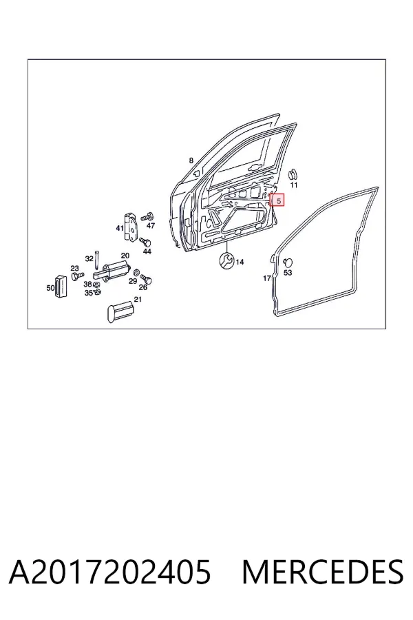 Porta dianteira direita A2017202405 Mercedes