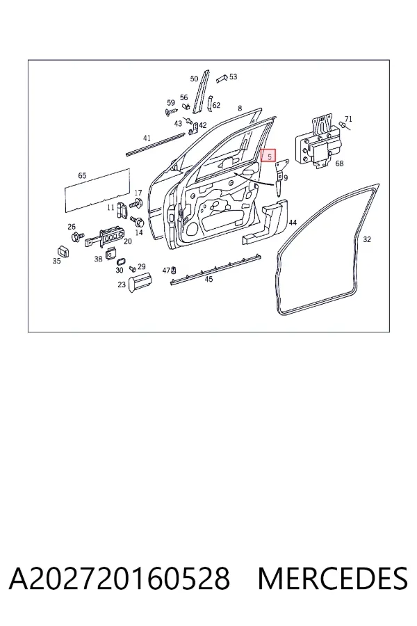 Porta dianteira direita A202720160528 Mercedes