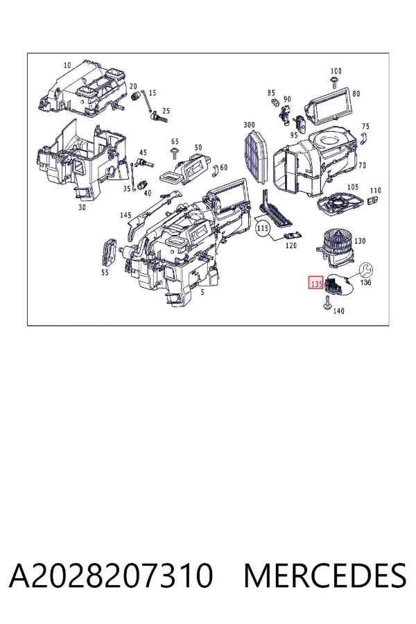 Resistor (resistência) de ventilador de forno (de aquecedor de salão) A2028207310 Mercedes