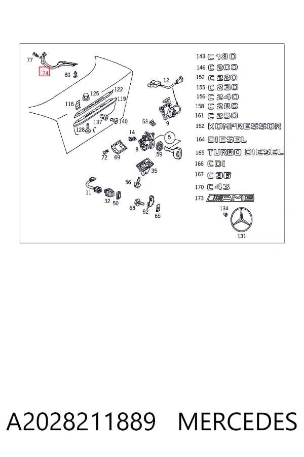  A2028211889 Mercedes