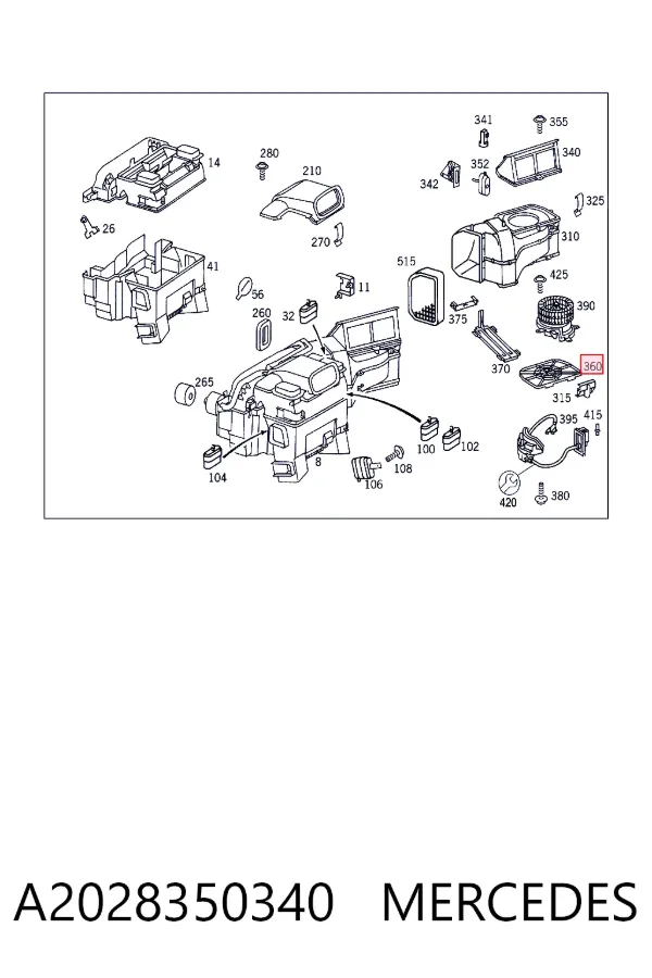  A2028350340 Mercedes