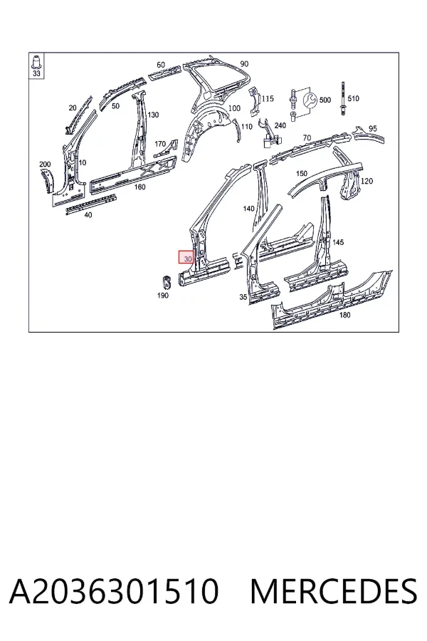  A2036301510 Mercedes