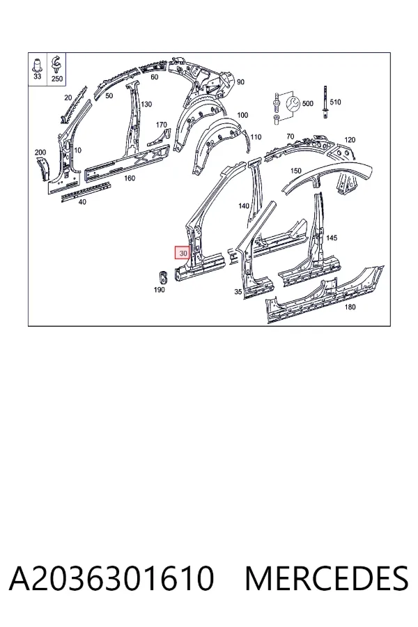  A2036301610 Mercedes