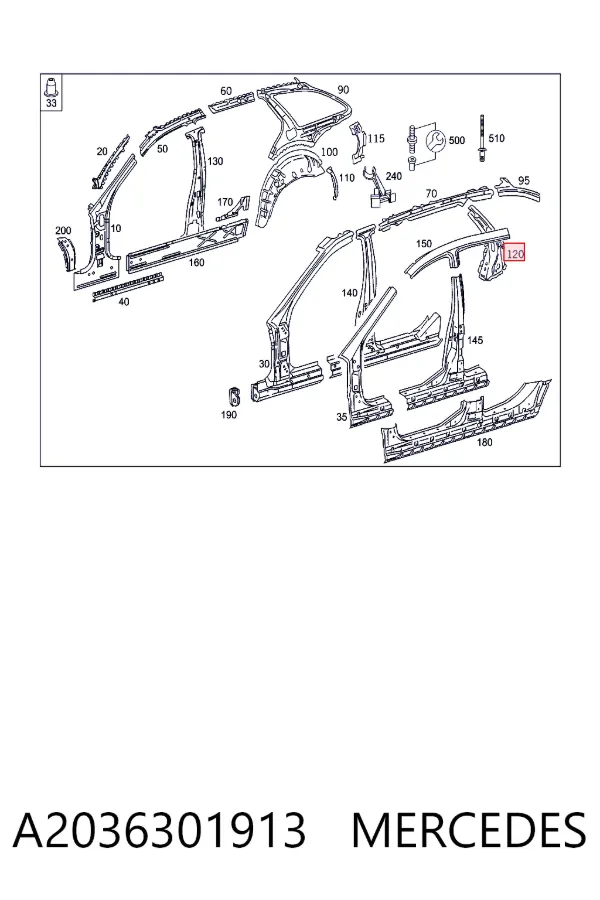  A2036301913 Mercedes